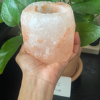 Natural Himalayan salt candle holder
